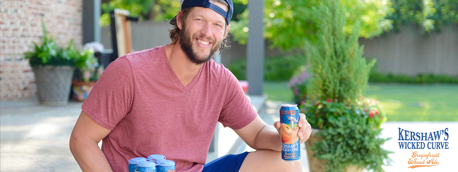 Clayton Kershaw with Kershaw's Wicked Curve Grapefruit Wheat Ale