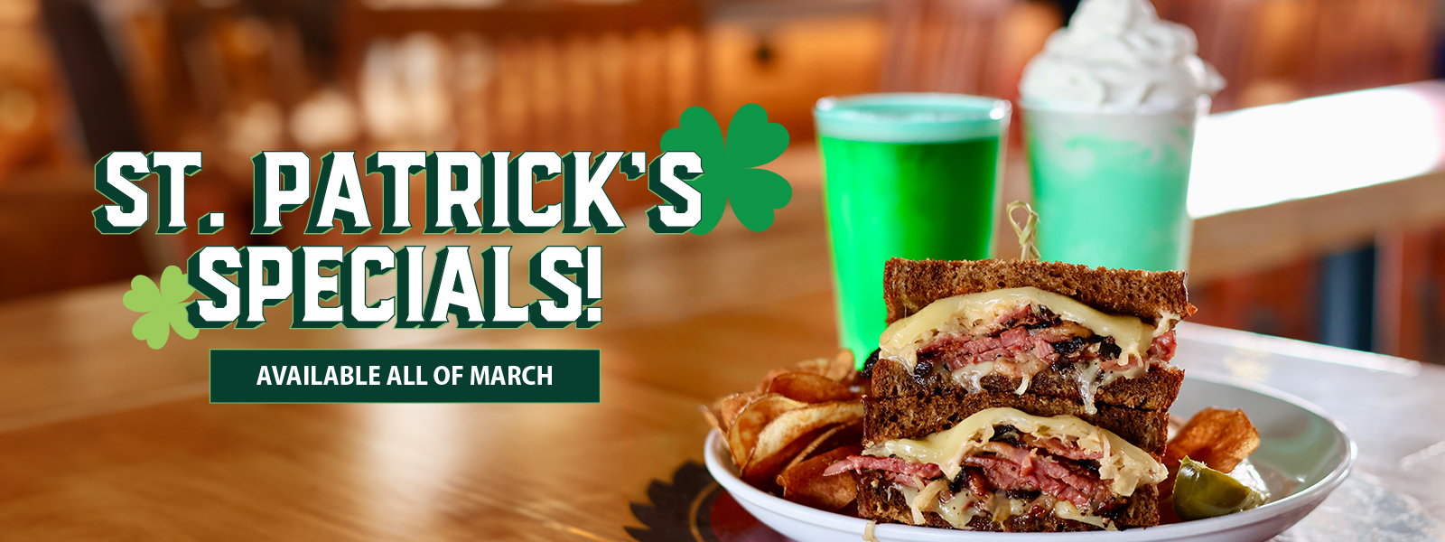 St. Patrick's Day Specials Shamrock Shake Corned Beef Green Beer Buzzrock The Brews Hall